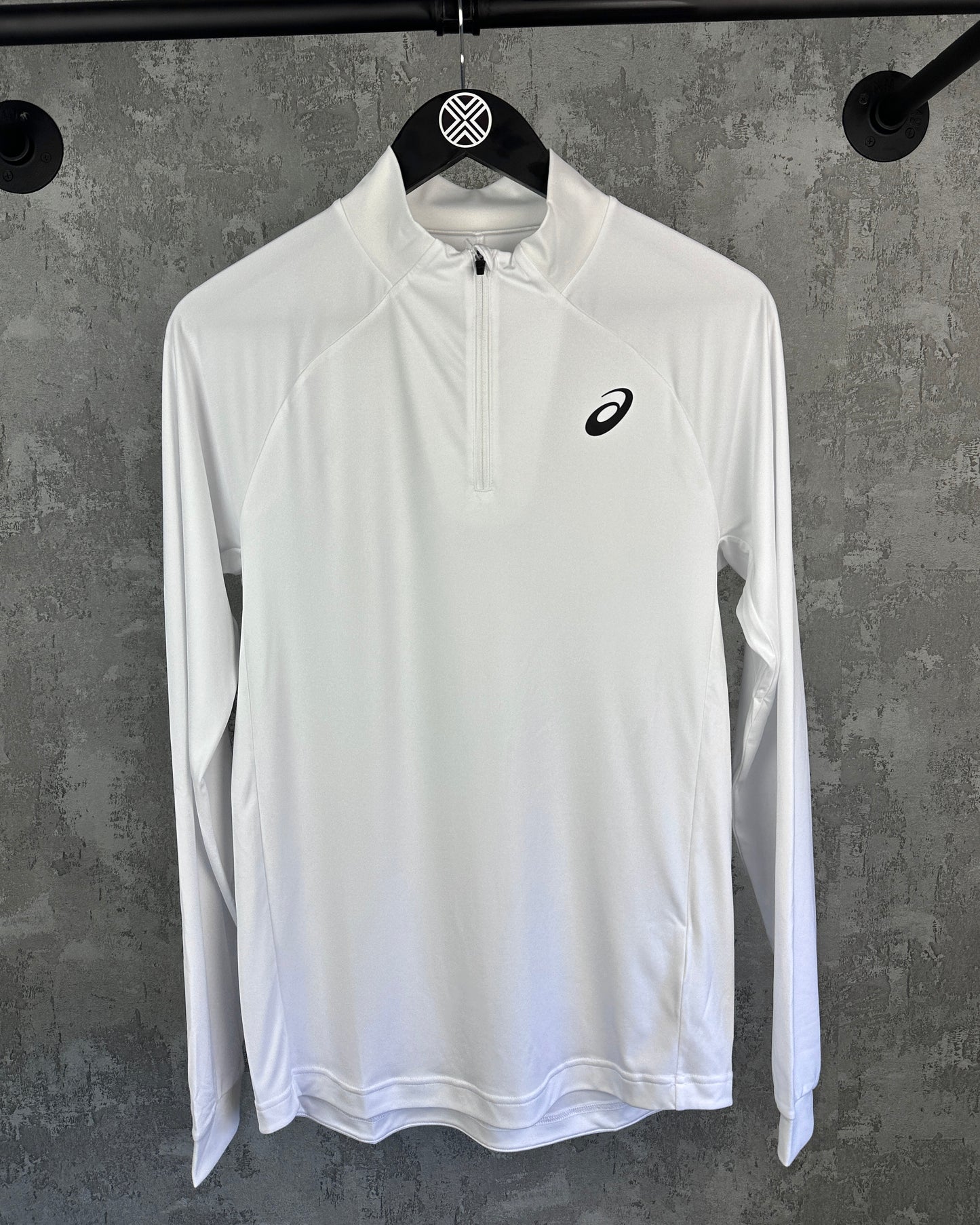 ASICS COURT HALF ZIP ‘BRILLIANT WHITE’ / S
